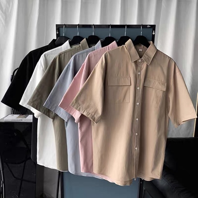 Áo sơmi tay ngắn có 6 màu | BigBuy360 - bigbuy360.vn