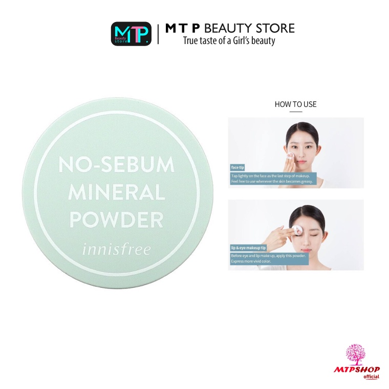 Phấn Phủ Kiềm Dầu Innisfree No Sebum Mineral,Blur Powder