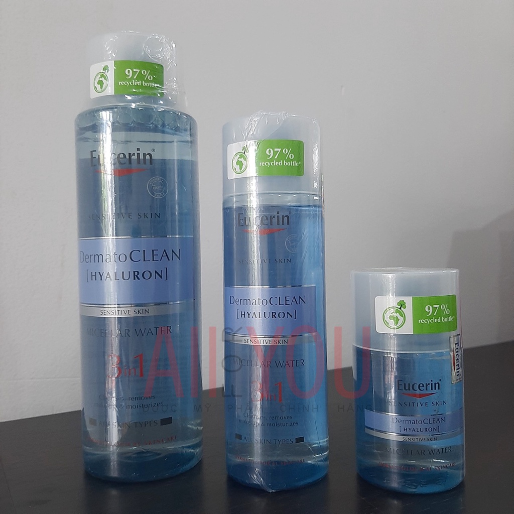 EUCERIN DermatoCLEAN Micellar Water 3in1 100mL, 200mL & 400mL - Nước Tẩy Trang 3 Trong 1 Cho Da Nhạy Cảm.