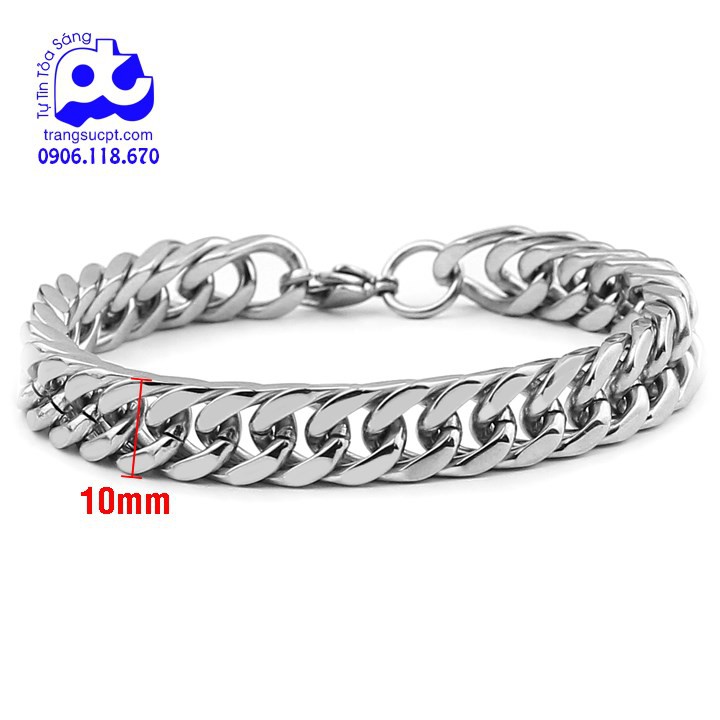 FREESHIP ĐƠN 99K_Lắc tay inox nam giá rẻ nhất tại HCM cao cấp bảo hành không đen