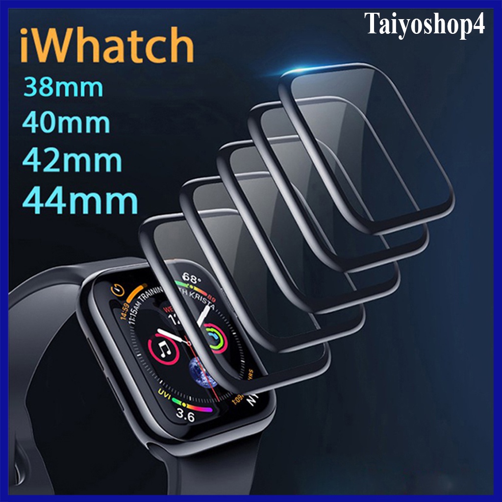 Cường Lực Apple Watch Size 38/40/42/44mm_ Nano Dẻo Bóng Full Màn Series 1/2/3/4/5/6 Full Bo Cạnh, BaNiCa