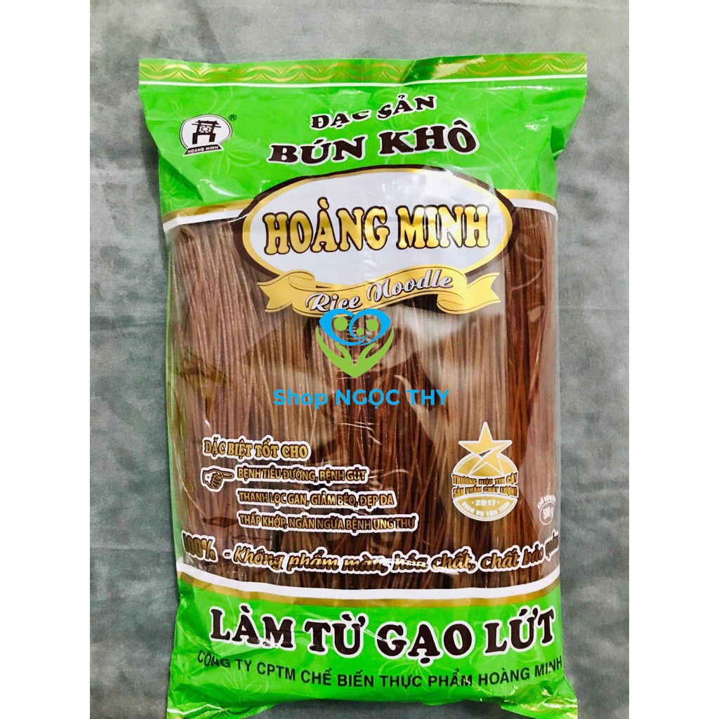 [Mã GROSALE55 giảm 8% đơn 500K] Đặc sản Bún gạo lứt Hoàng Minh 500gr, bún dai ngon healthy