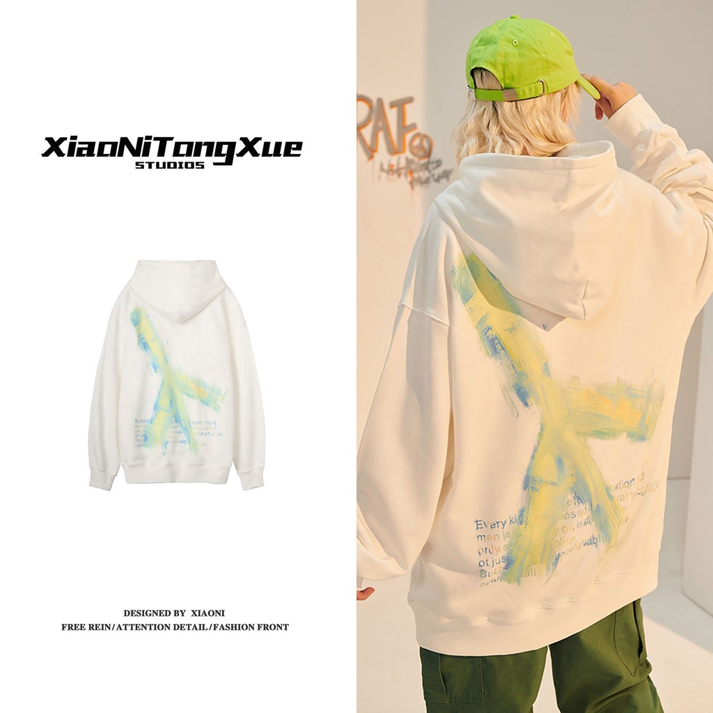 Áo Hoodie Có Mũ Trùm In Họa Tiết Thời Trang Hàn Quốc Hip-hop Cá Tính