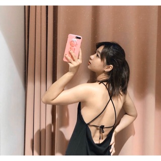 ĐẦM MAXI ĐEN DÂY LƯNG