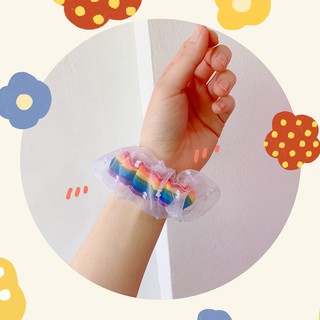 Cột Tóc Vải Scrunchies ( Cầu Vòng )
