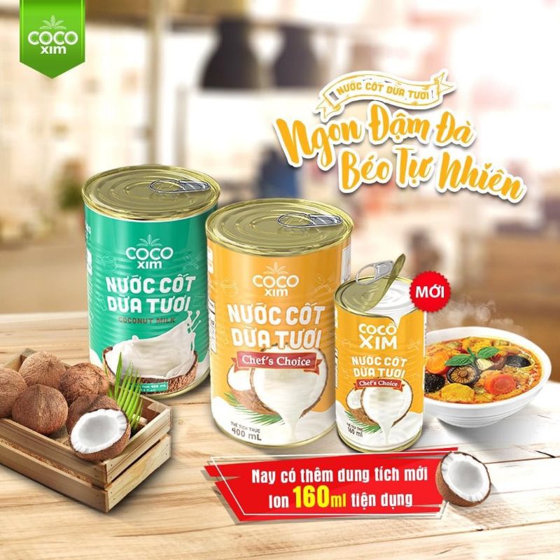 NƯỚC CỐ DỪA TƯƠI COCOXIM 160ML/400ML