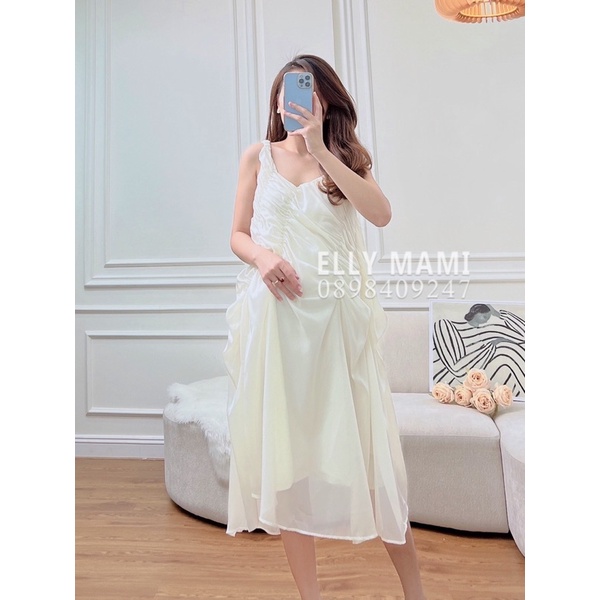 ( 40kg - 85kg ) Đầm Bầu , Suông Voan 2 Dây Tiểu Thư Form Dễ Mặc Thoải Mái Suốt Thai Kì &amp; Sau Sinh Thiết Kế Cao Cấp