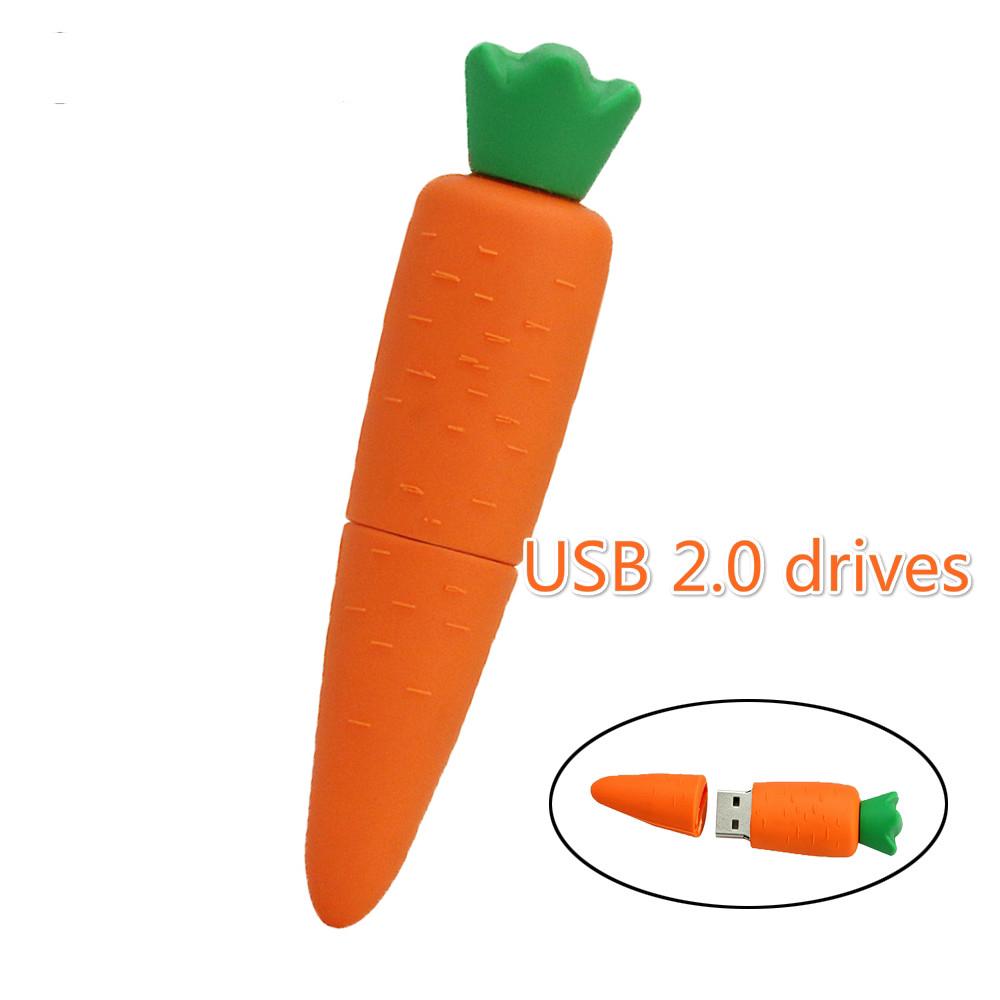 USB 2.0 hình củ cà rốt ngộ nghĩnh dung lượng 8/16/32/64/128GB tiện dụng