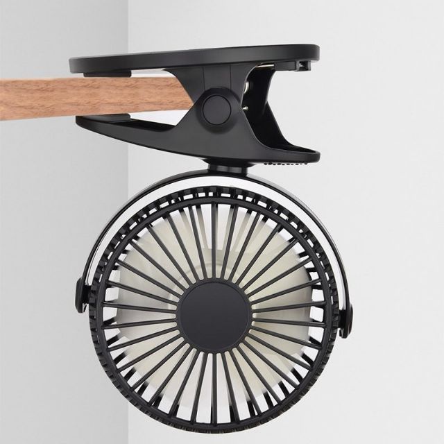 Quạt Kẹp bàn mini, Quạt Kẹp xe Đẩy xoay 720 độ, pin 3h | BigBuy360 - bigbuy360.vn