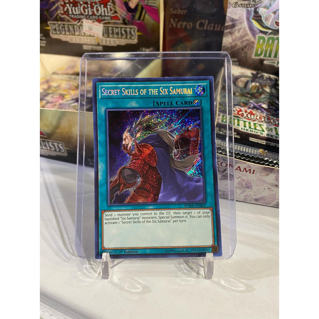 Lá bài thẻ bài Yugioh Secret Skills of the Six Samurai - Secret Rare - Tặng bọc bài nhựa bảo quản