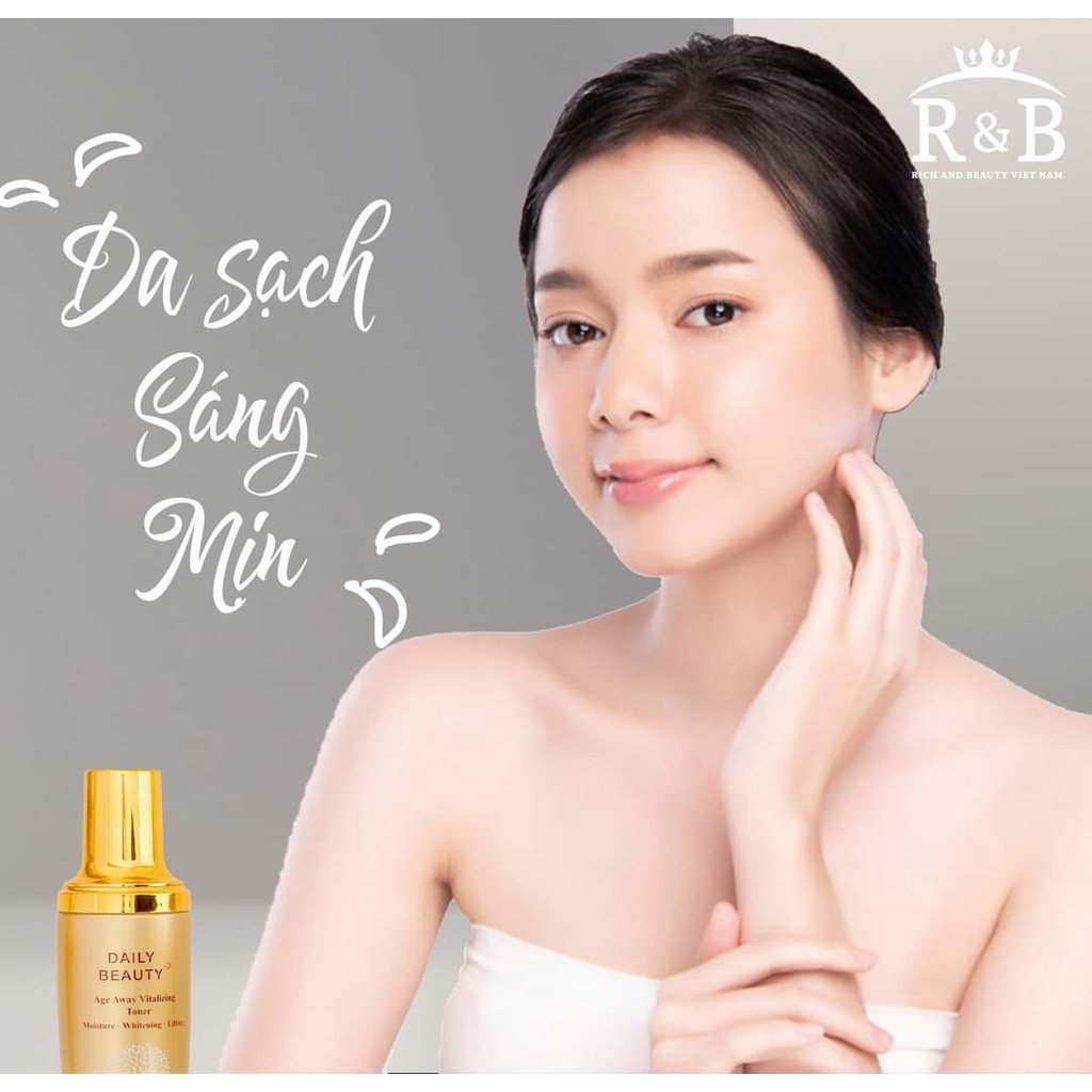 Nước cân bằng da Daily Beauty Age Away Vitalizing Toner giúp cân bằng pH trên da, se khít chân lông 120ml - TONER