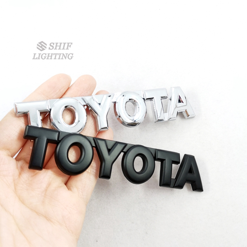 Nhãn dán họa tiết TOYOTA bằng kim loại chrome hợp thời trang