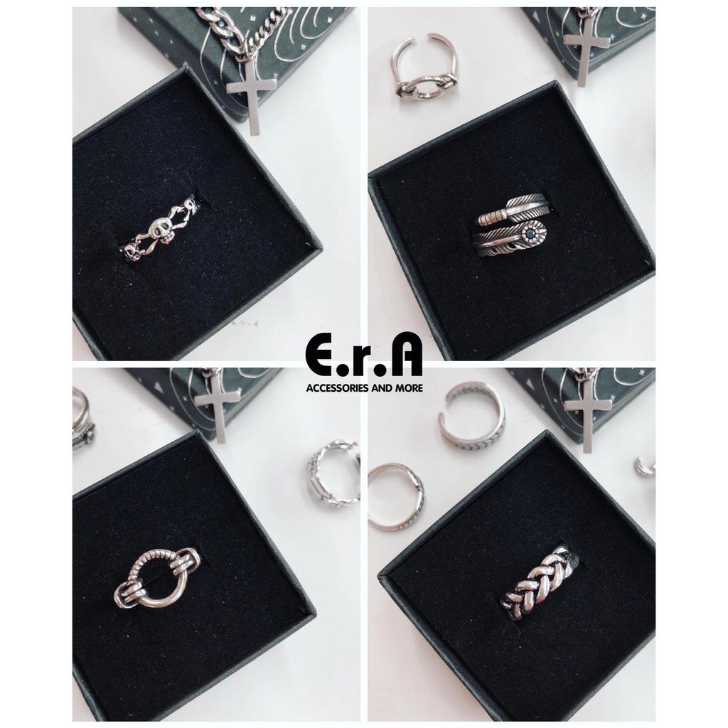 [Freesize] Nhẫn Nam/ Nữ Thiết Kế ERASHOP 076966 - Phong Cách Cá Tính Không Đính Đá Cực Cool Ngầu, Siêu Rẻ Đẹp