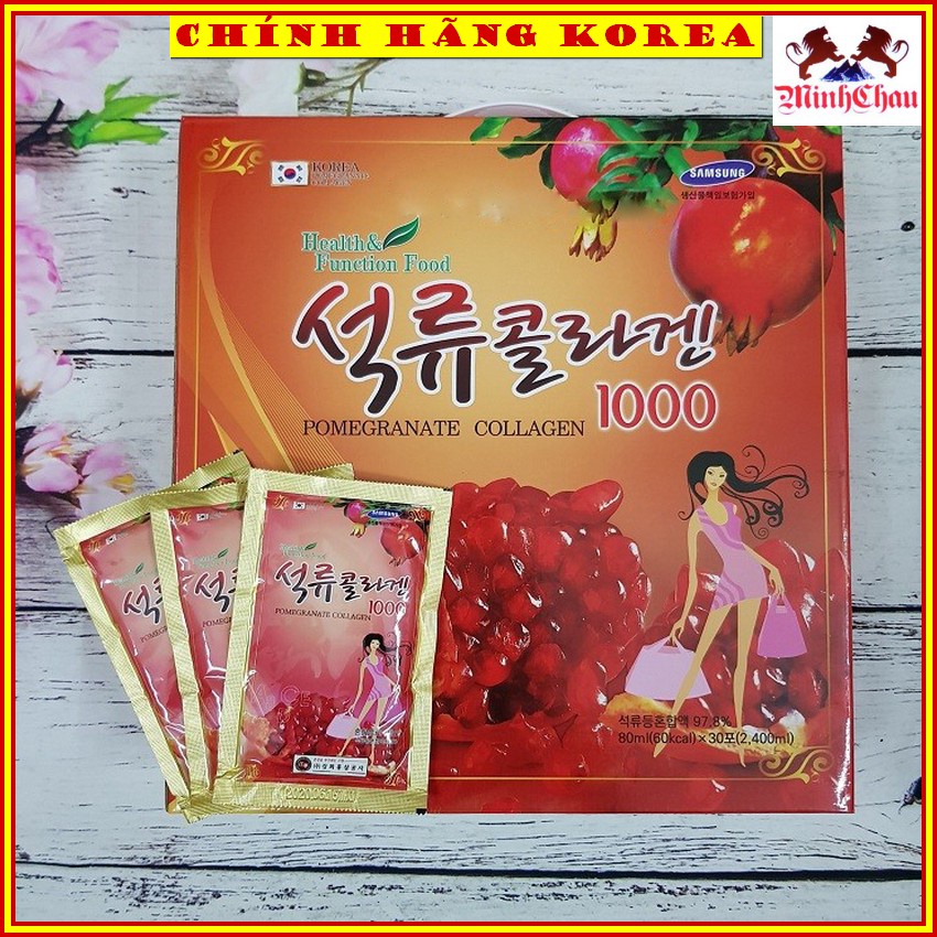 Nước Lựu Collagen Hàn Quốc, Hộp 30 gói, minhchau