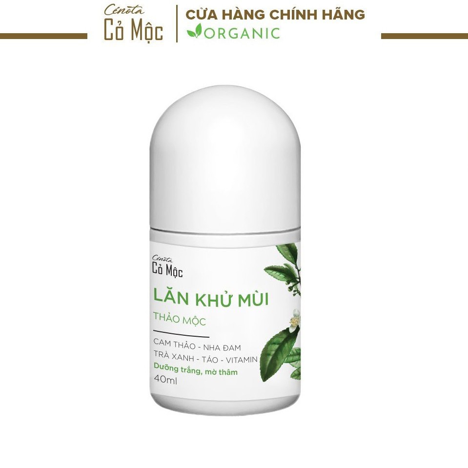 Lăn Khử Mùi Cenota Cỏ Mộc Dưỡng Trắng Mờ Thâm 40ml