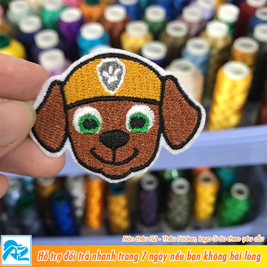 Patch vải thêu hình logo chó cứu hộ paw patrol - Sticker ủi vá quần áo S202