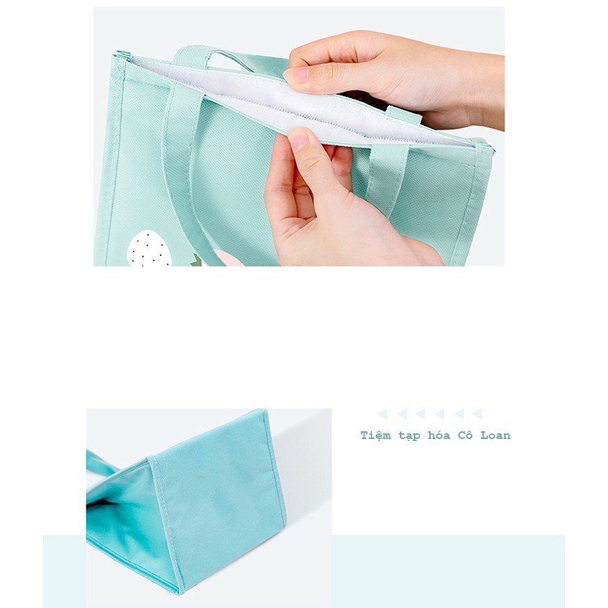 (Bán Buôn Sỉ) Túi cơm giữ nhiệt Fruity đựng hộp cơm cao cấp, rộng rãi, nhẹ nhàng, dễ dàng mang đi T2