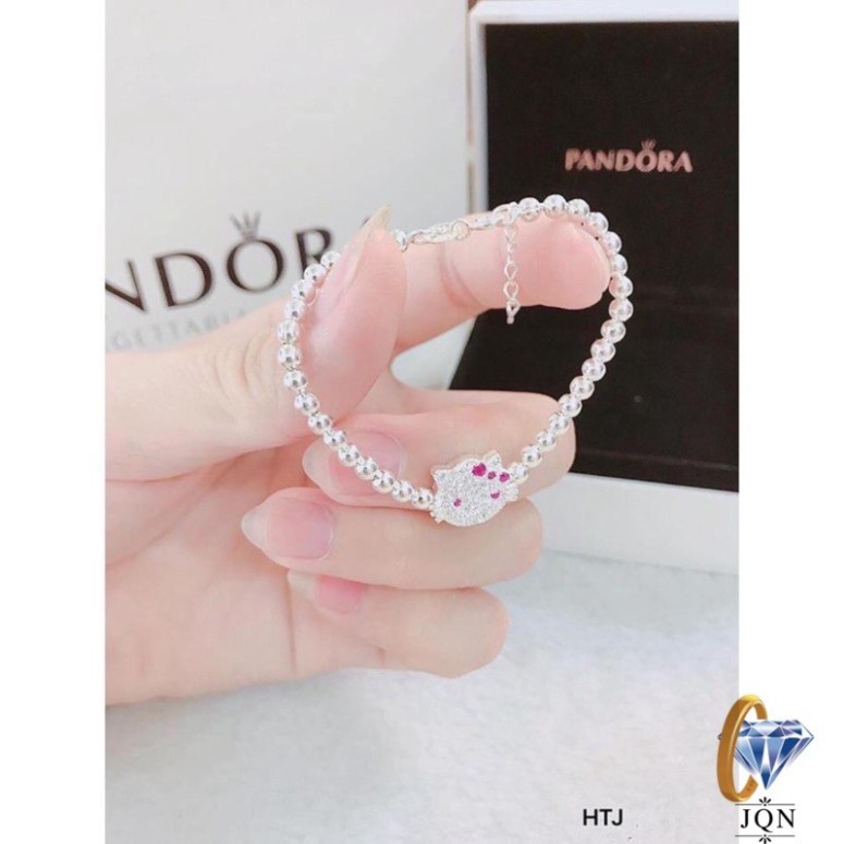 Lắc tay bạc cho trẻ em mặt kitty xinh xắn [ JQN- Cam kết bạc ta chuẩn, chất lượng, giá xưởng ]