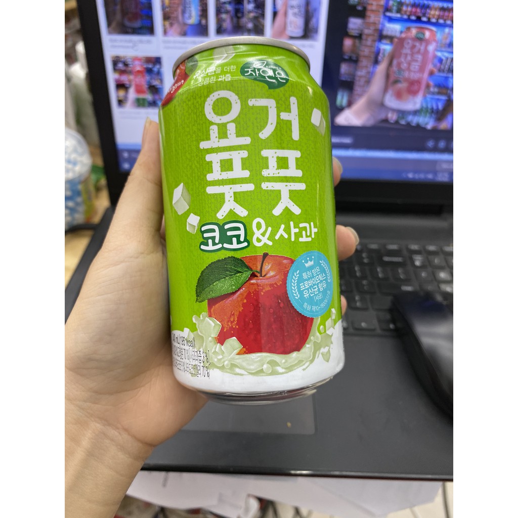 [Mã GROSALEHOT giảm 8% đơn 250K] (2 vị) Nước soda Woongjin có thạch lon 340ml | BigBuy360 - bigbuy360.vn