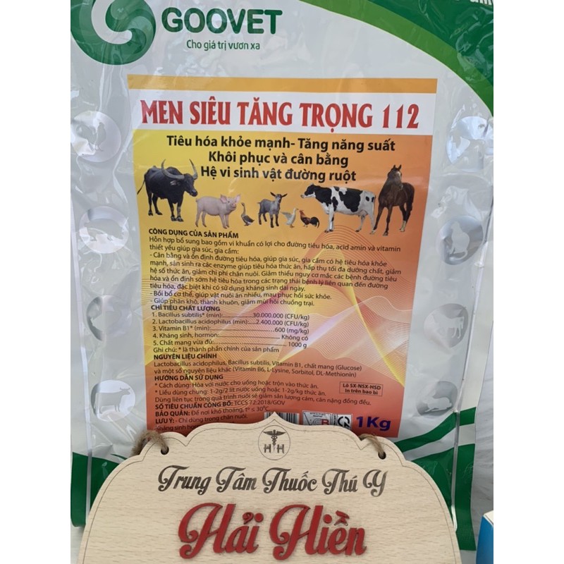 1 kg MEN SIÊU TĂNG TRỌNG - tiêu hoá khoẻ, tăng năng suất dùng tốt cho gia súc, gia cầm