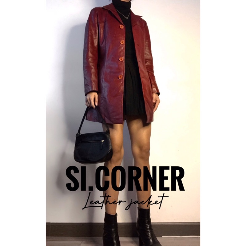 Áo khoác da thật dáng dài  𝗟𝗘𝗔𝗧𝗛𝗘𝗥 𝗝𝗔𝗖𝗞𝗘𝗧 2hand