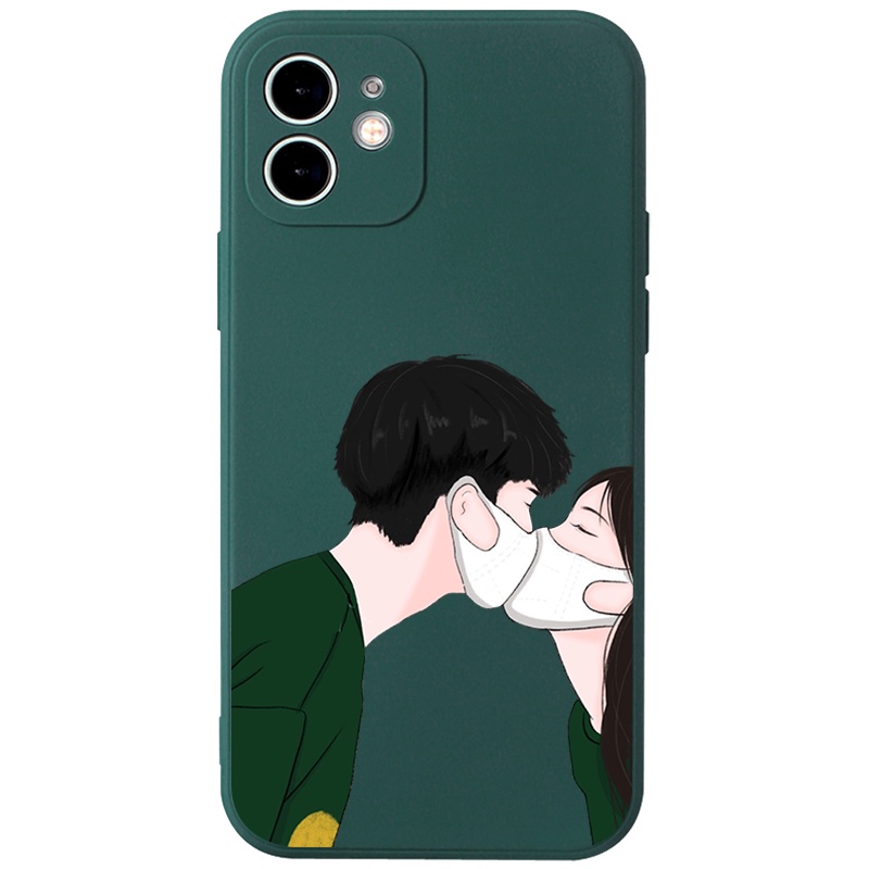 Ốp lưng GUMAN mềm nam nữ cặp đôi dễ thương đẹp cho iPhone 14 13 12 11 Pro Max SE 2020 X XR XS 8 7 ip 6S 6 Plus kute XYB438