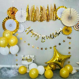 Dây chữ happy birthday ánh kim