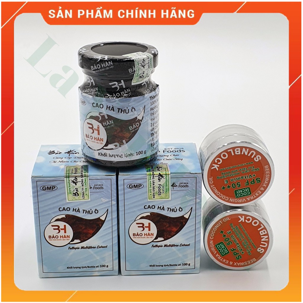 Cao Hà Thủ Ô Bảo Hân ⚡️𝐅𝐑𝐄𝐄 𝐒𝐇𝐈𝐏⚡️ Liệu Trình 2 Lọ 100g Xanh Tóc Đỏ Da Cùng La Yến Team