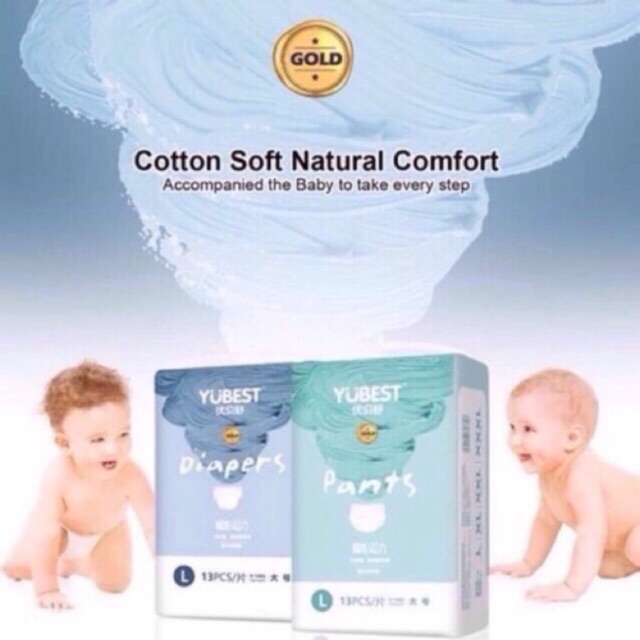 Tã/Bỉm Dán Quần Yubest Gold Size S90 M84 L78 XL72 XXL66 XXXL66