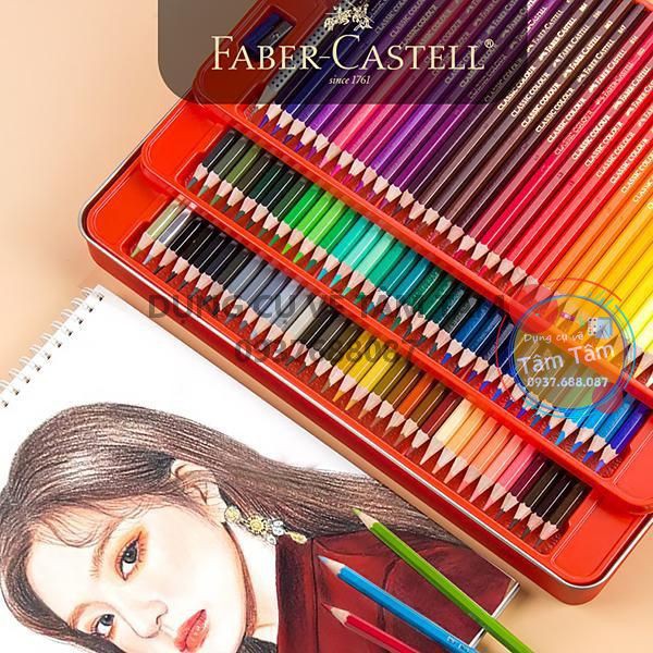 [ TÂM TÂM ]-Chì màu khô Faber Hộp giấy (24-36-48 màu)-