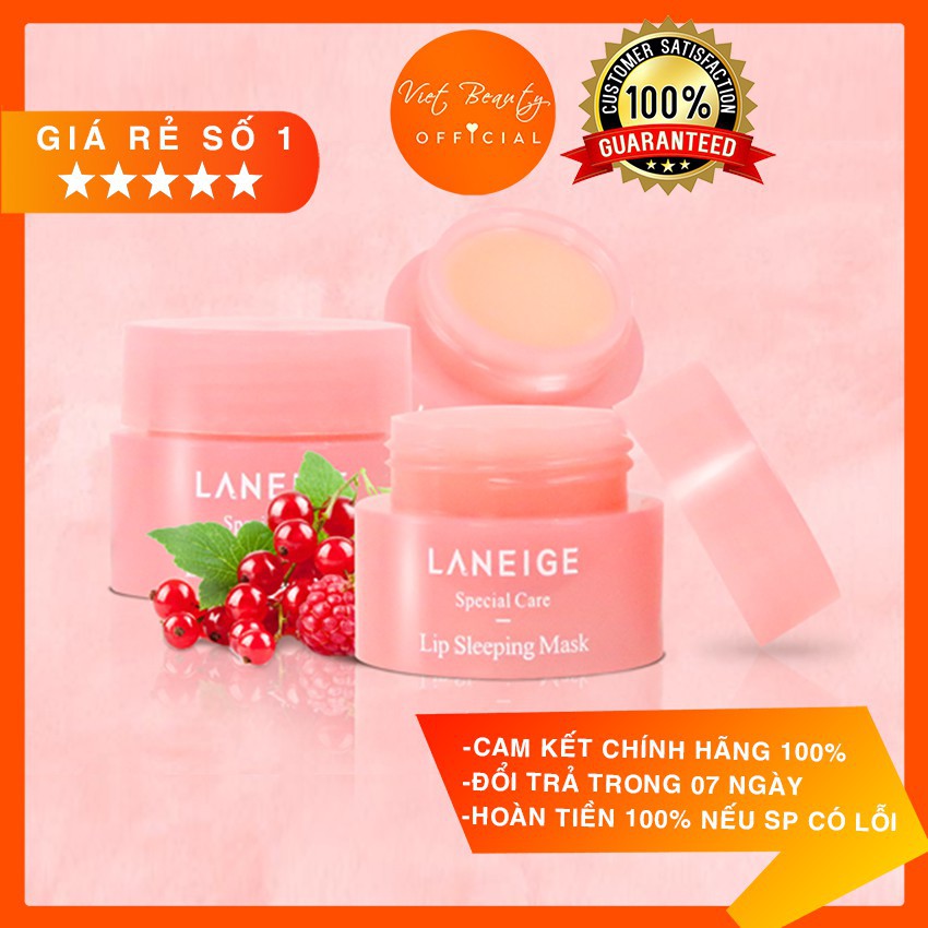 (SALE SỐC❤️) Mặt nạ ngủ cho môi Laneige Lip Sleeping Mask Berry 3g - Miniature