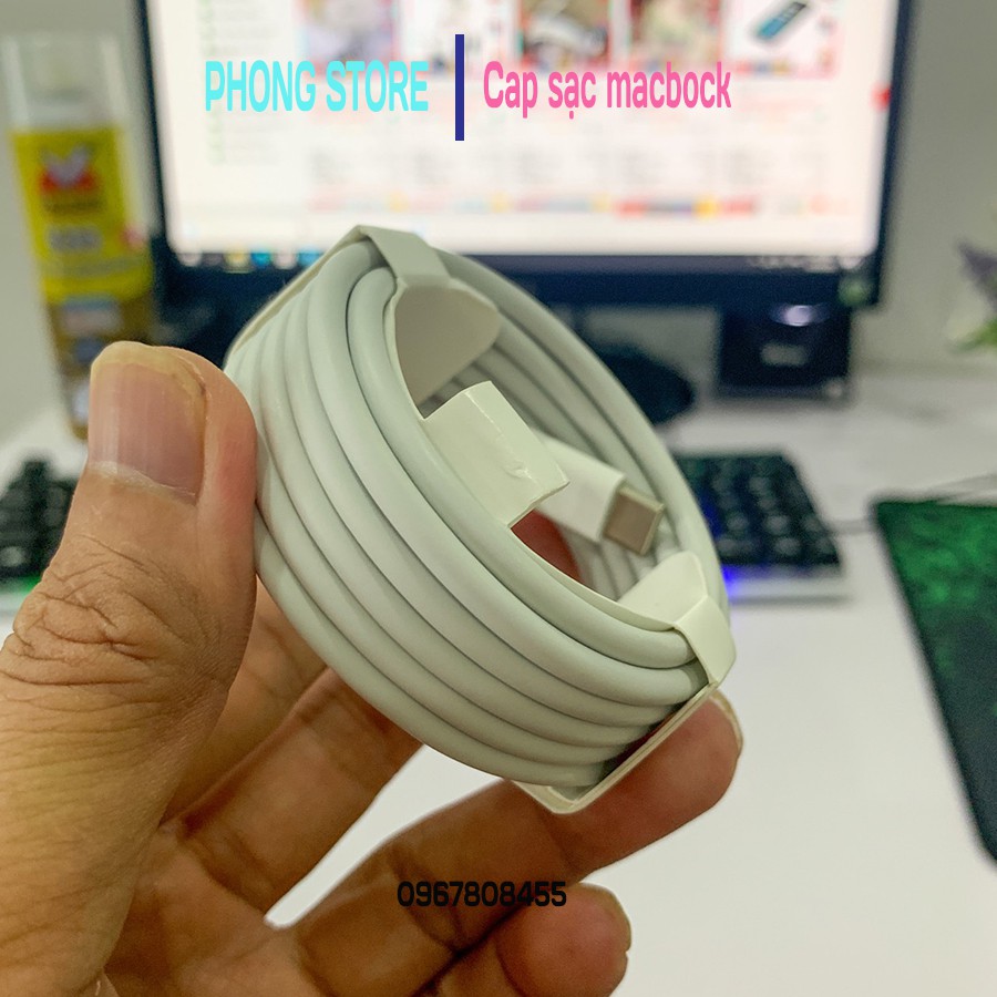 Dây cáp sạc nhanh 2 đầu type c dài 2m / Cáp sạc PD chân usb c - Phong store