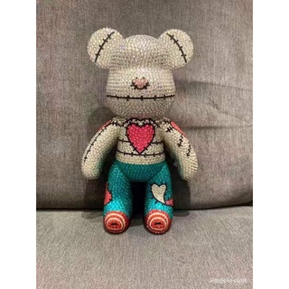 Gấu đính đá bearbrick hoạ tiết