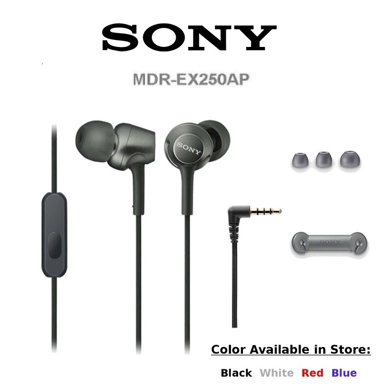 Tai Nghe Sony MDR-EX250AP 3.5mm Có Dây ChấT LượNg Cao