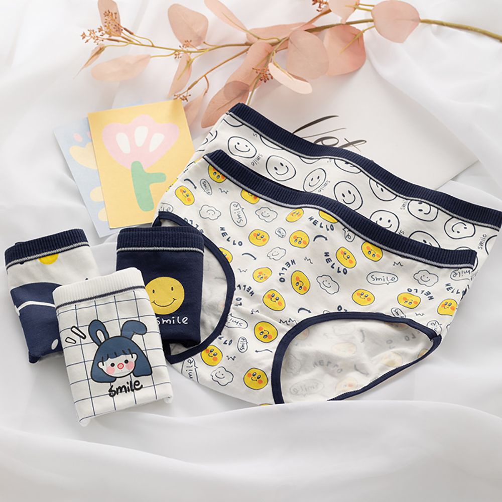 Quần lót nữ họa tiết mặt cười dễ thương