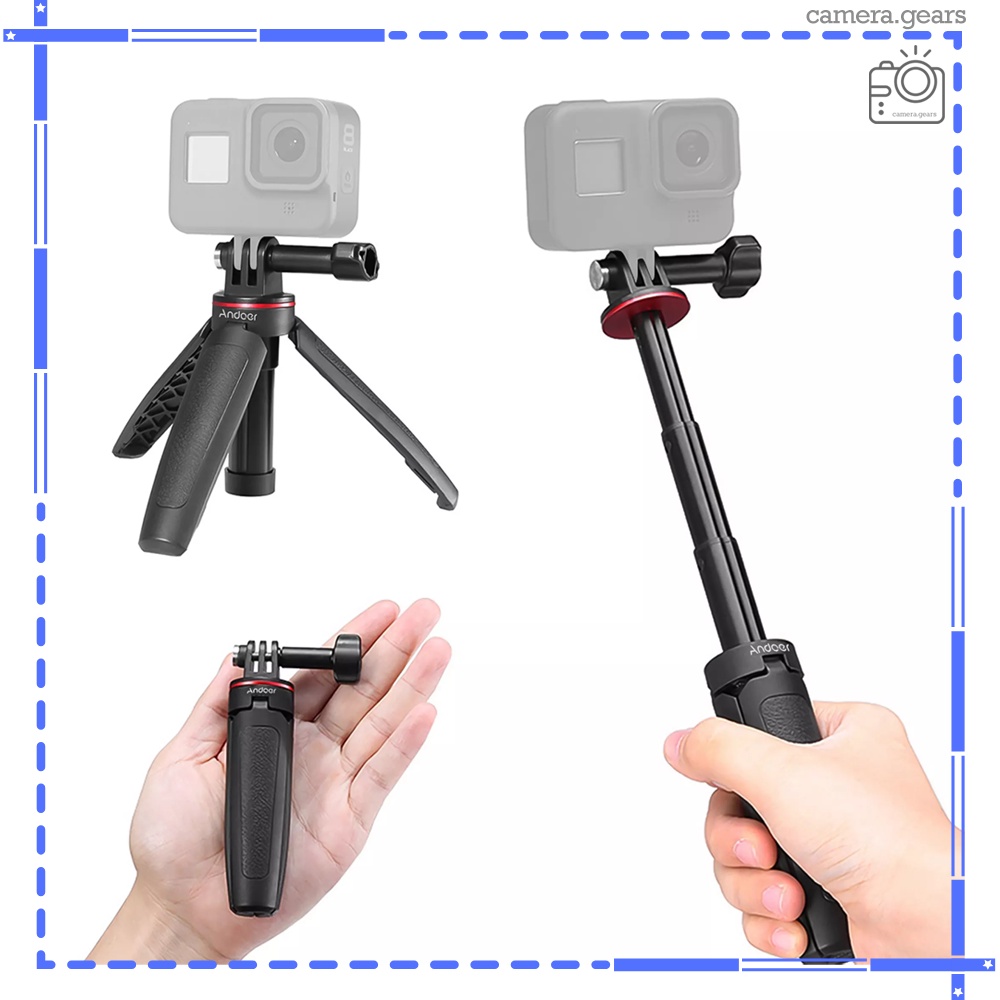 Tripod MT-09 Andoer nhỏ gọn cho máy quay hành động gopro, osmo action, sjcam