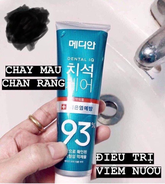Kem đánh răng FREESHIP kem đánh răng Median 93% Hàn Quốc sạch sâu khử mùi