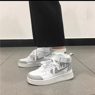 săn size 40 giày cổ cao ulzzang màu xám phản quang