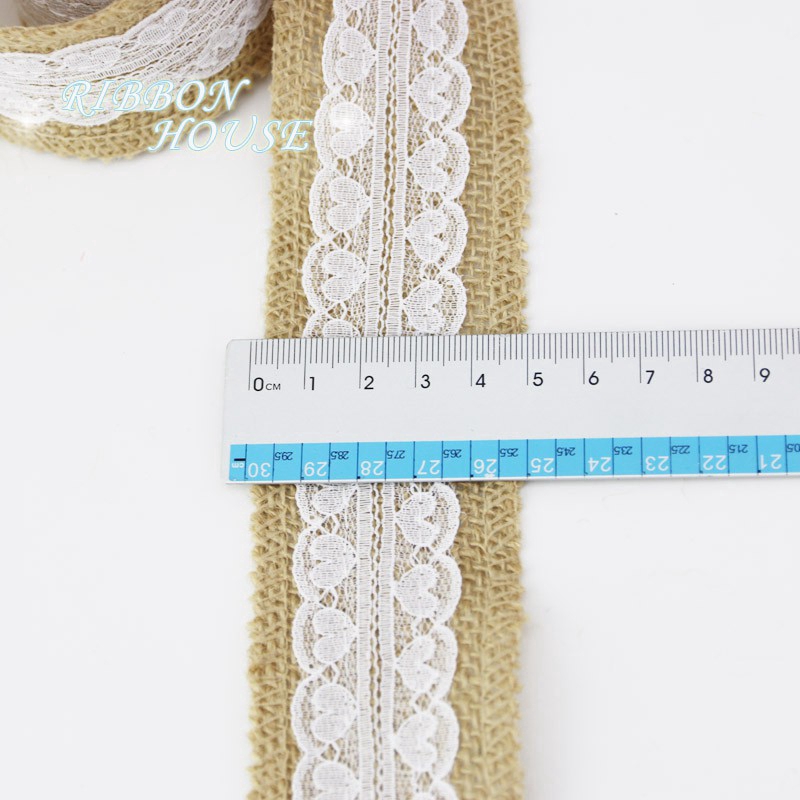 Cuộn ruy băng sợi đay tự nhiên để trang trí tiệc cưới dài 2m 5cm