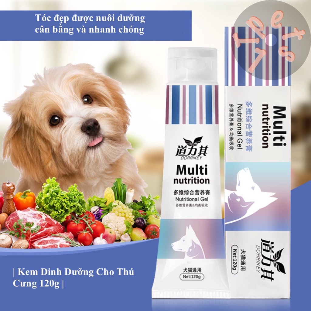 GEL DINH DƯỠNG CHO CHÓ MÈO MUTIL NUTRITION BỔ XUNG DINH DƯỠNG VÀ CANXI CHO CHÓ MÈO