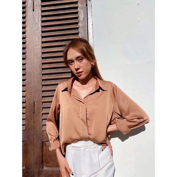 SISTERSISTER - Áo sơ mi lụa cơ bản Paris