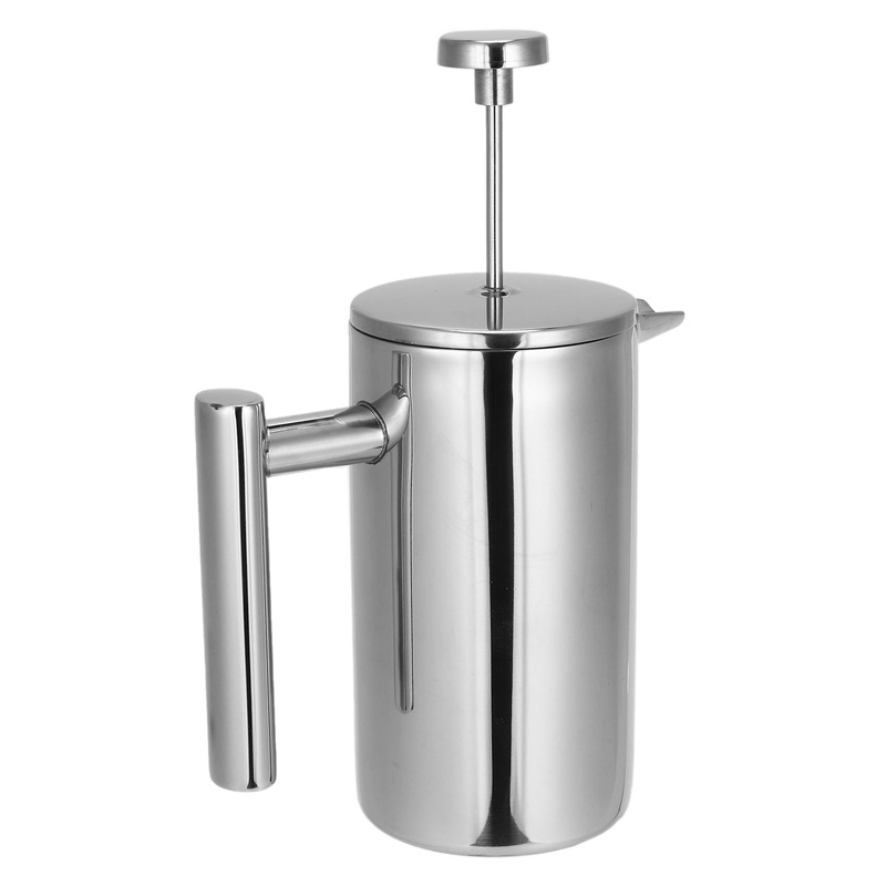 Ấm Đun Nước Bằng Thép Không Gỉ 350ML 12Oz Kèm 5 Muỗng Đo Lường Và 5 Màn Lọc