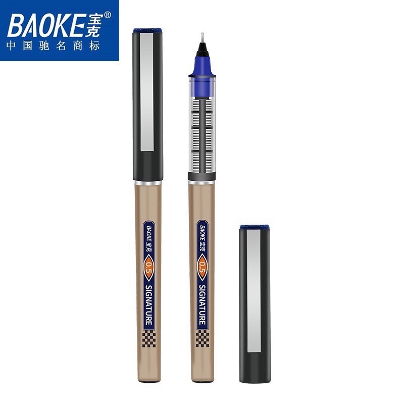 Bút ký tên signature pen 0.5mm Baoke BK111 roller pen mực gel nước xanh đen đỏ