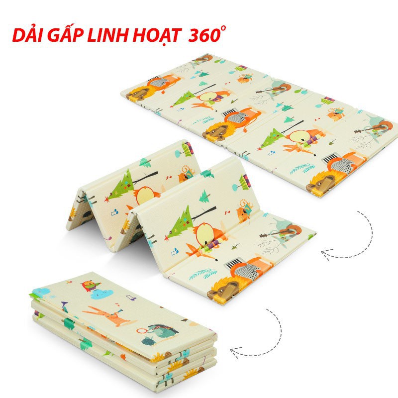 Thảm xốp 2 mặt gấp gọn 180*200cm - mẫu giao ngãu nhiên