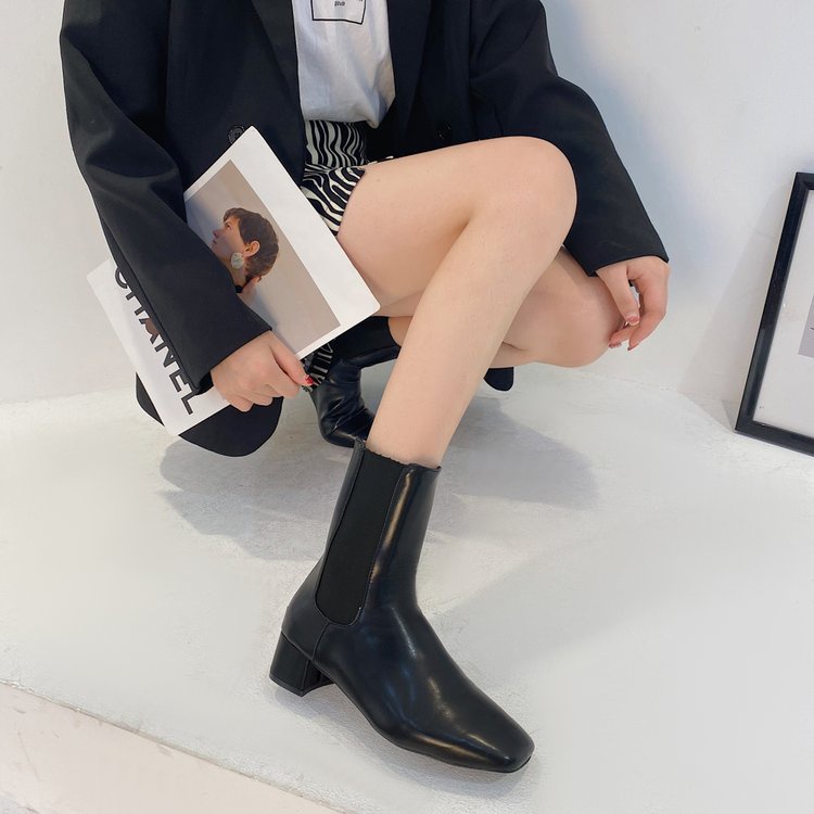 Giày bốt cổ thấp mũi vuông thiết kế thoải mái thời trang cho nữ
 | BigBuy360 - bigbuy360.vn