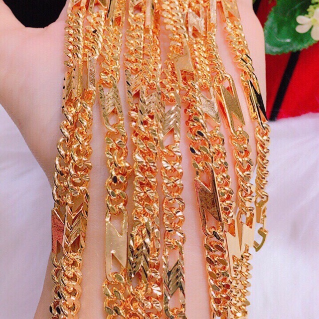 Dây chuyền nam dát vàng 18k