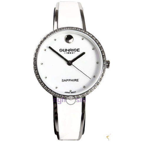 Đồng hồ nữ SUNRISE 9968SA Vành Đá sang trọng quý phái Kính Sapphire chống xước chống nước tuyệt đối | BigBuy360 - bigbuy360.vn