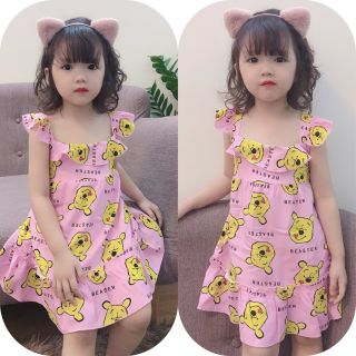 Váy Cánh Tiên xoè đuôi cá lanh lụa cho bé gái