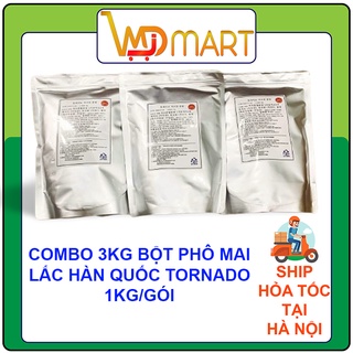 Combo 3kg bột phô mai lắc hàn quốc TORNADO 1kg/gói