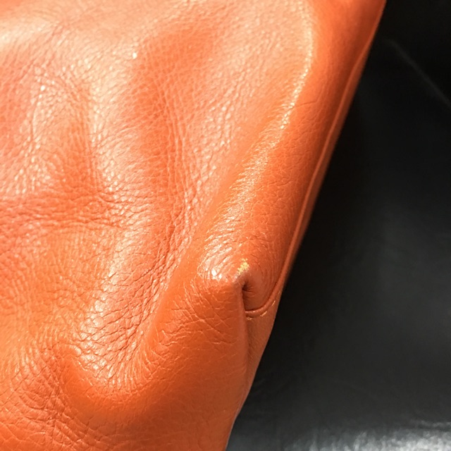 Túi si da thật màu cam